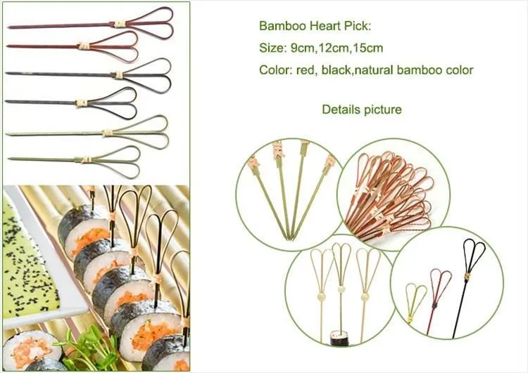 Disposable Flower Knotted Paddle Sticks Bamboo Skewer Wholesale