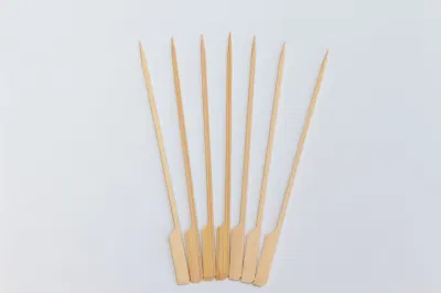 Pincho de bambú de la forma de la paleta del palillo del Bbq/pinchos de bambú del Teppo del Teppo